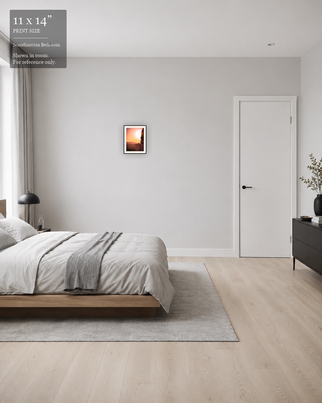 Sunset Observatory LA (11×14) displayed in the Scandinavian Bedroom