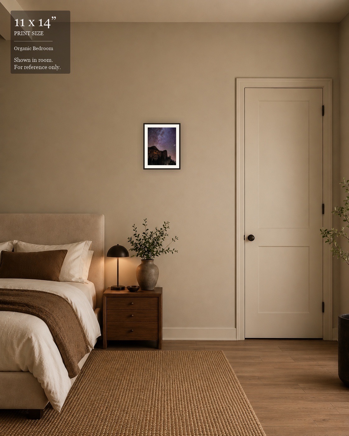 Yosemite Dome Galaxy (11×14) displayed in the Organic Bedroom
