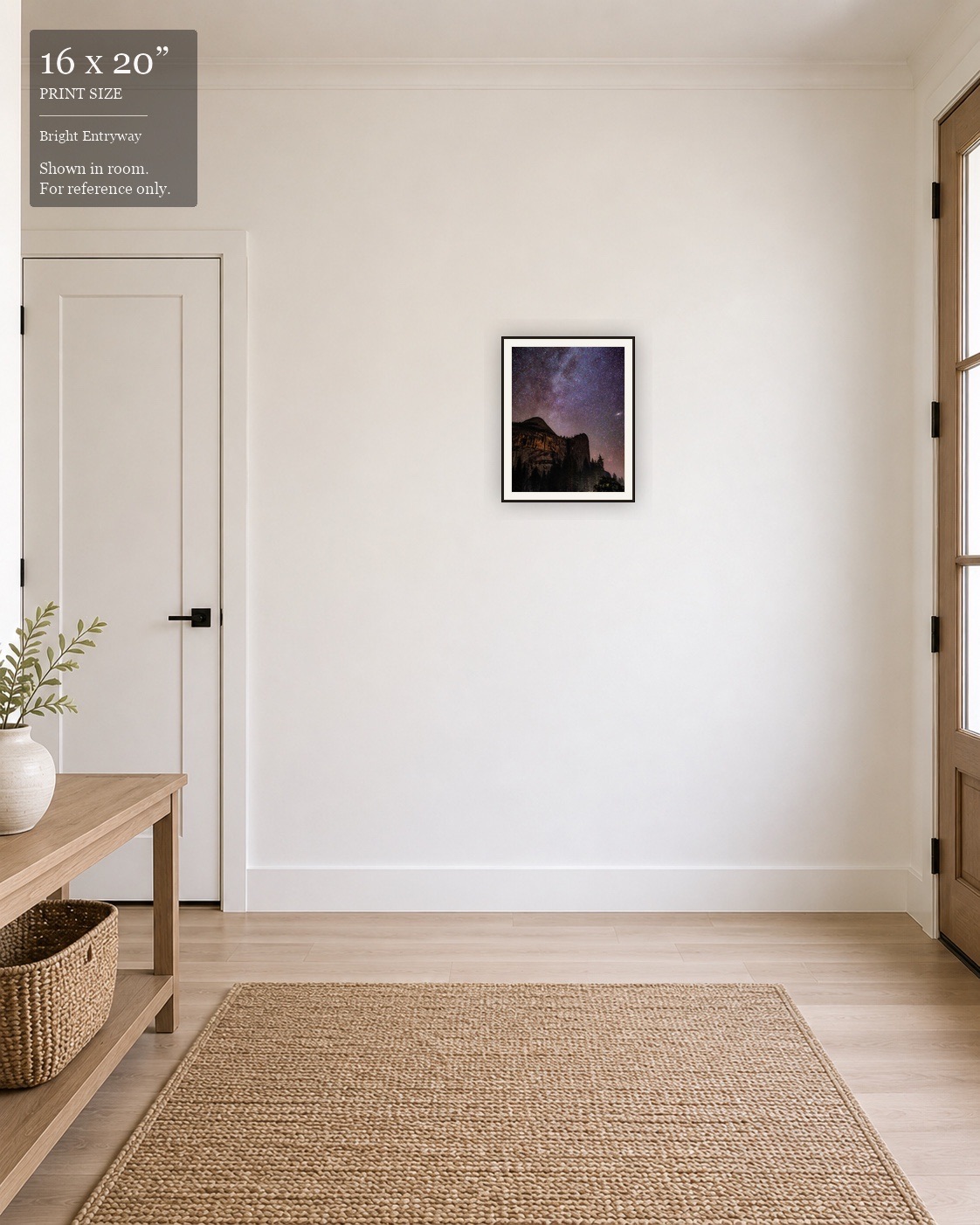 Yosemite Dome Galaxy (16×20) displayed in the Bright Entryway