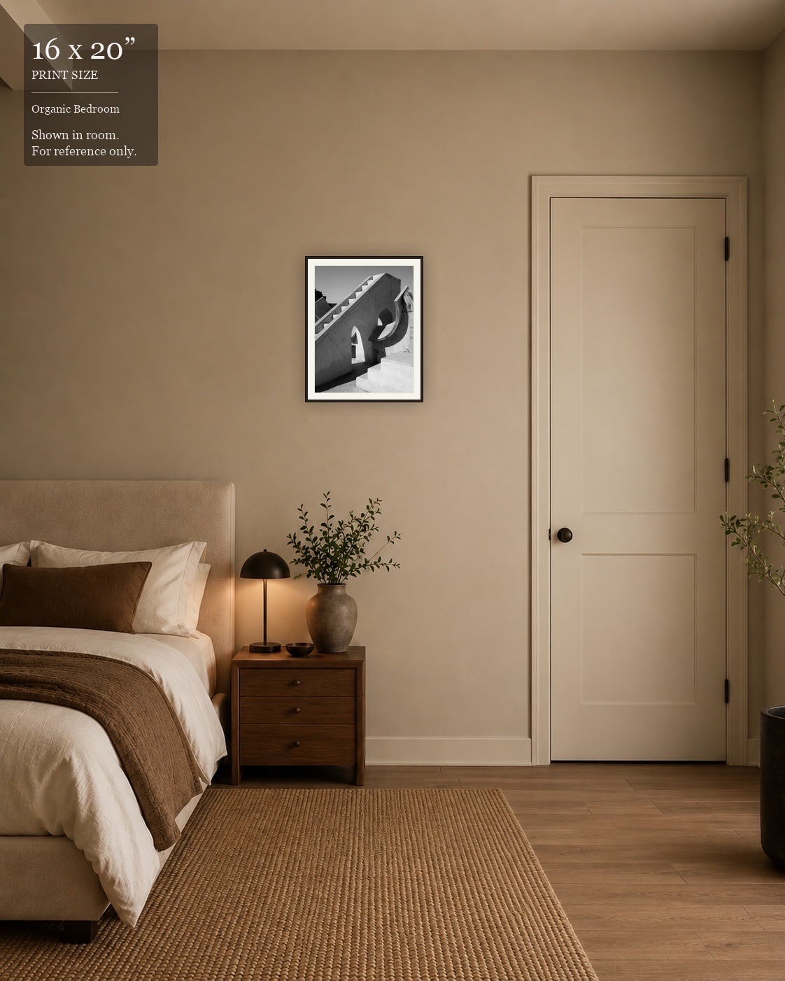 Jantar Mantar Abstract (16×20) displayed in the Organic Bedroom