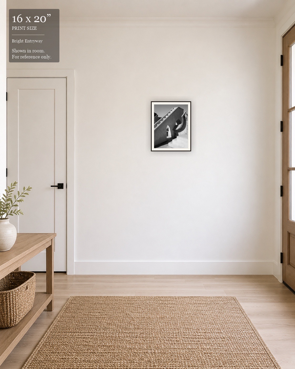 Jantar Mantar Abstract (16×20) displayed in the Bright Entryway