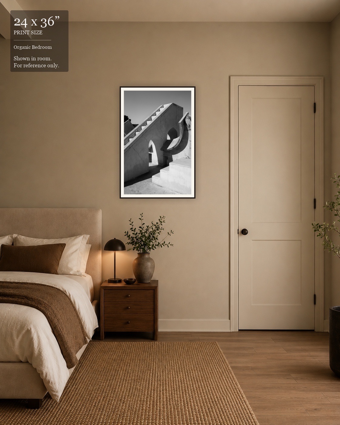 Jantar Mantar Abstract (24×36) displayed in the Organic Bedroom
