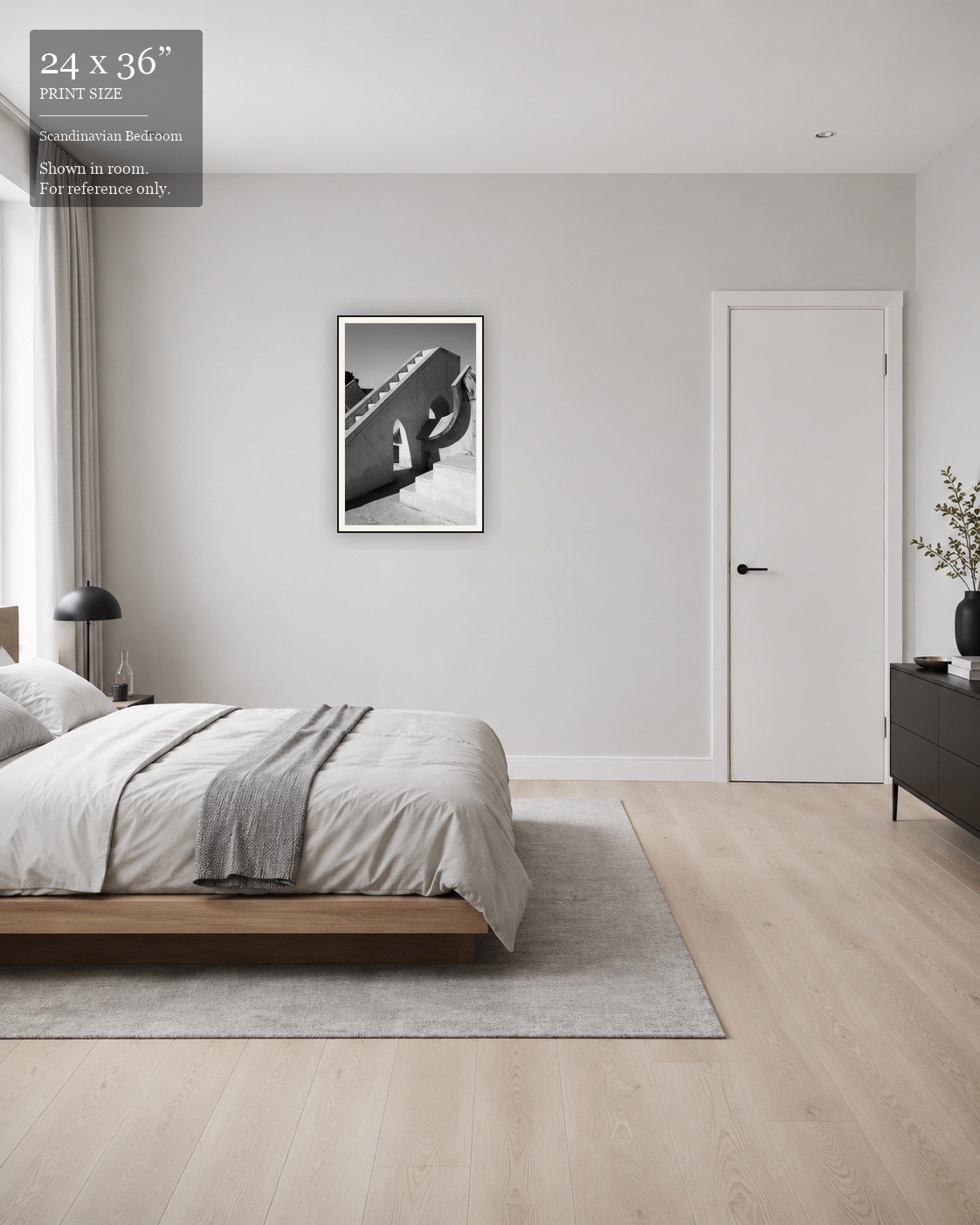 Jantar Mantar Abstract (24×36) displayed in the Scandinavian Bedroom