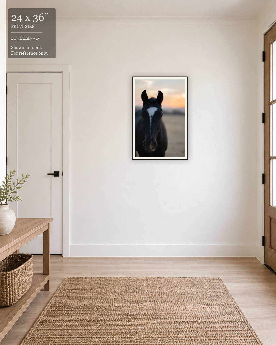 Twilight Mare (24×36) displayed in the Bright Entryway